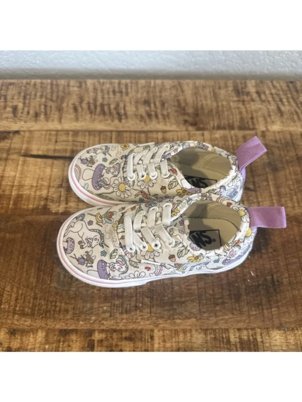 Vans Off The Wall Shoes Shoes Size 8 Toddler Unicorn Canvas Sneakers White